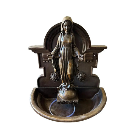 Fonte de Parede Nossa Senhora das Graças em Ferro Fundido