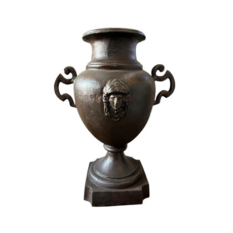 Vaso Ânfora Cara de índia em Ferro Fundido